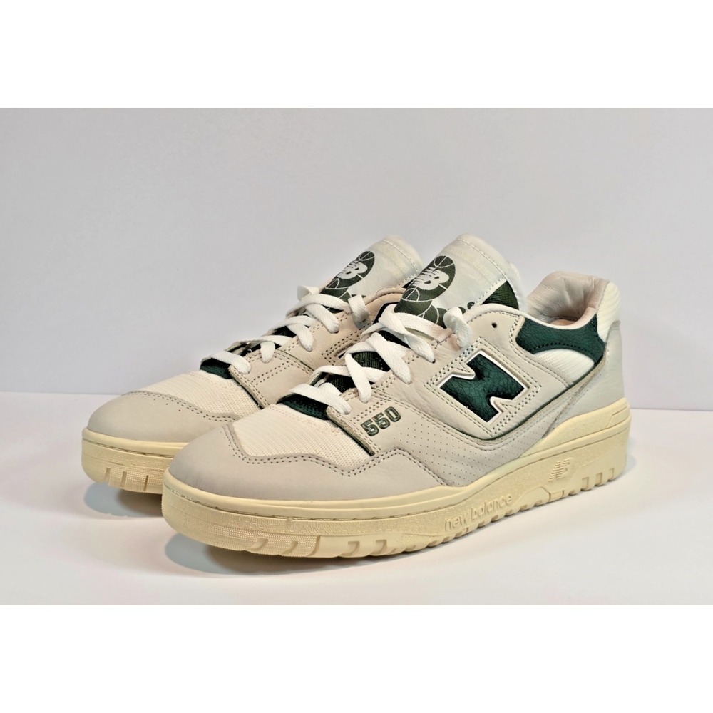 New Balance 550 Men's Size 11.5 BB550LGR Green White Retro Leather Brand New